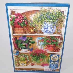 Cobble Hill 500 piece Puzzle FLOWER CUPBOARD Janet Kruskamp 85015